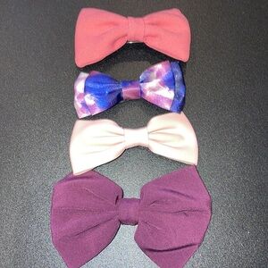 Fabric hairbow clips/ barrettes